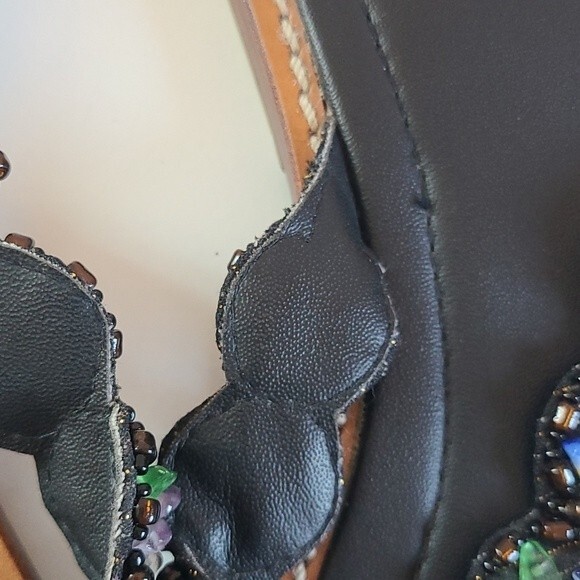 Beaded Leather Sandal Size 37/6.5 - Picture 9 of 13